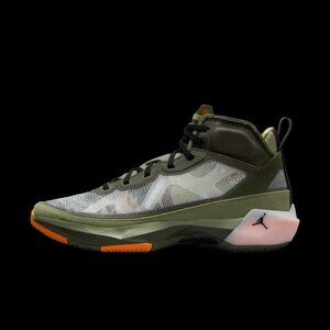 Nike Olive and Orange High-Top Sneakers